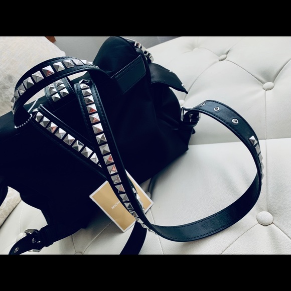 Sold NEW Michael Kors Black Stud Backpack - Picture 3 of 8